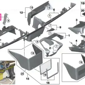 Holder, trim panel, footwell, driver - BMW Ofertă exclusivă