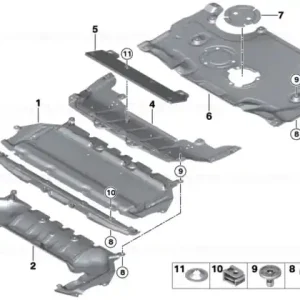 Adapter underhood shield -M- - BMW Livrare gratuită