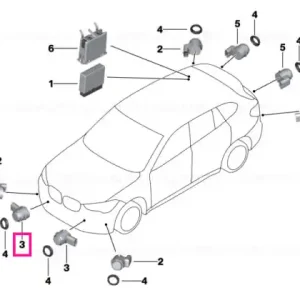 Cumpără acum Ultrasonic sensor, Frozen Gray WU83 - BMW