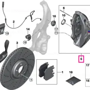 Carcasă etrier frână, roșu, stânga 19" M PERF. - BMW Comandă acum