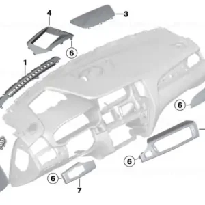 Capac bord, dreapta SAVANNABEIGE - BMW Discount
