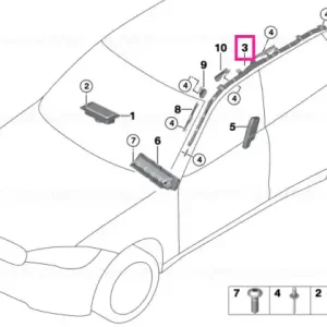 Head airbag, left - BMW Ofertă limitată