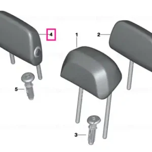Retur gratuit Folding headrest,leather, middle rear SCHWARZ - BMW
