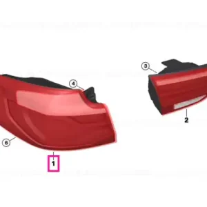 Rear light in the side panel, left BLACK - BMW Ieftin