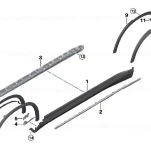 Wheel arch trim, left front - BMW Lichidare de stoc