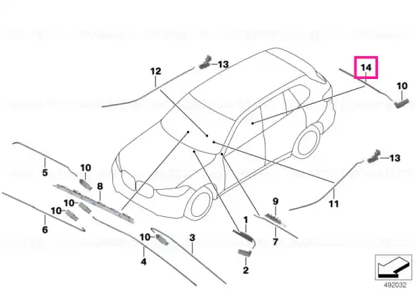 Reducere specială Fibre-optic conductor seat back - BMW