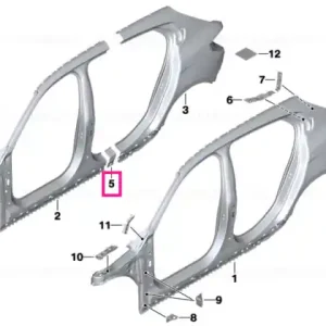 Reinforcement plate, sill, right - BMW Preț mic