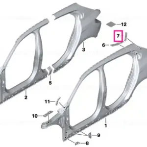 Transport gratuit Reinforcement plate, C-pillar,right rear - BMW