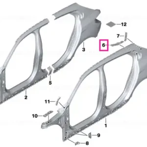 Cel mai vândut Reinforcement plate,C-pillar,right front - BMW