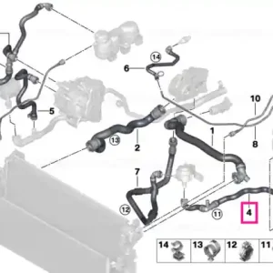 Coolant return line - BMW Calitate înaltă