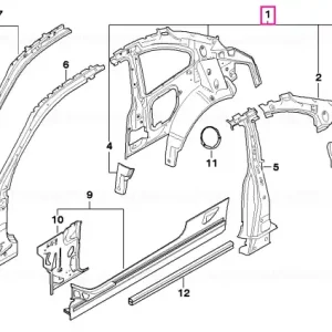 Right interior side frame - BMW Super ofertă