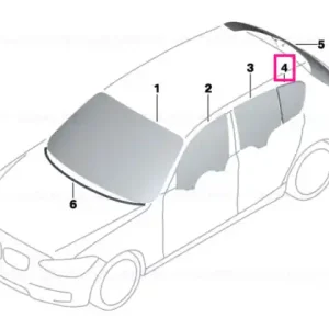 Side window, rigid, rear left CHROM/SSG - BMW Ofertă specială