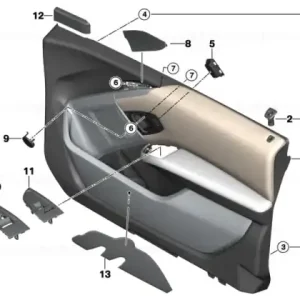 Door trim panel, front left ARAGAZGRAU - BMW Cumpără online