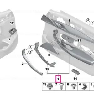 Armrest, front left CANBERRABEIGE - BMW Reducere extra