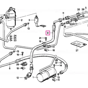 Suction pipe evaporator-compressor R12/R134A - BMW Preț promoțional
