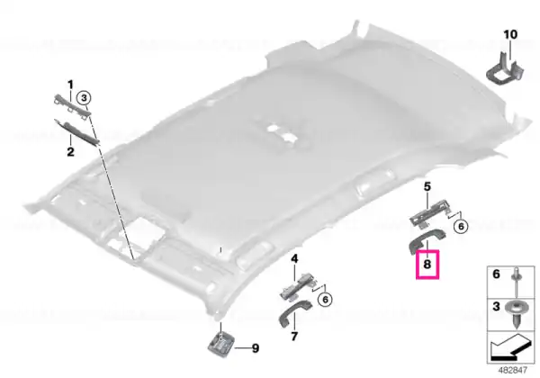 Handle rear right CANBERRABEIGE - BMW Preț redus
