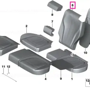 Preferatul clienților Husă spătar confort, piele, stânga LCCY LCCY CAN.BEIGE - BMW