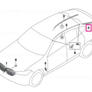 Reducere Trim stâlp D spate stânga - BMW