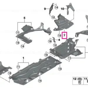 Lateral underbody shield, right - BMW Expediere rapidă