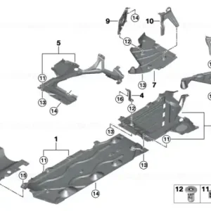 Retur gratuit Lateral underbody shield, left - BMW