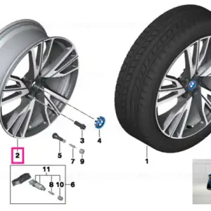 Lichidare de stoc Disc wheel light-alloy black matt left 8,5JX20   ET:50 - BMW