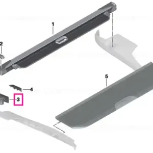 Trim suport plasă zonă încărcare SCHWARZ - BMW Reducere