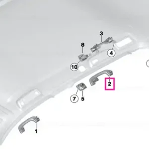 Cel mai vândut Handle rear left GRAU - BMW