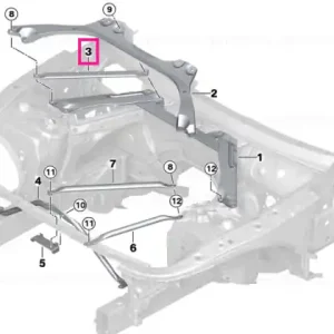 Strut brace bulkhead left - BMW Discount