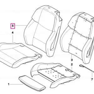 Husă spătar piele, dreapta, SCHWARZ - BMW Retur gratuit