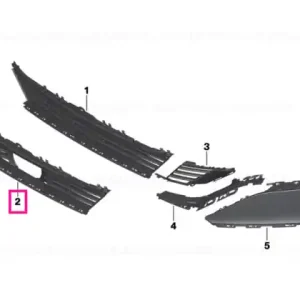 Reducere specială Grille, air inlet, middle FRR - BMW