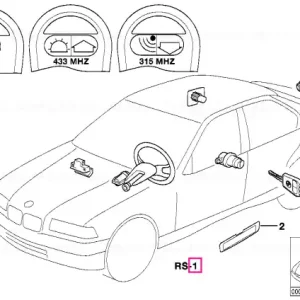 Bestseller Set sistem încuietoare uniformă cu EWS - BMW