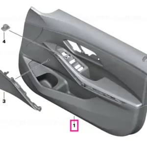 Door trim panel, front right BLACK - BMW Lichidare de stoc