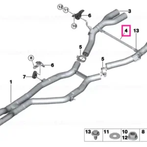 Reinforcement EXHAUST PIPES - BMW Disponibil imediat