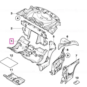 Sound insulation floor rear - BMW Retur gratuit
