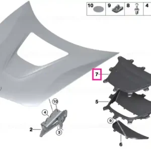 Air duct, hood SCHWARZ - BMW Reducere de preț