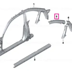 Reinforcement, interior roof frame,right - BMW Cumpărături sigure