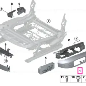 Ornament scaun exterior stânga SCHWARZ - BMW Cumpără acum