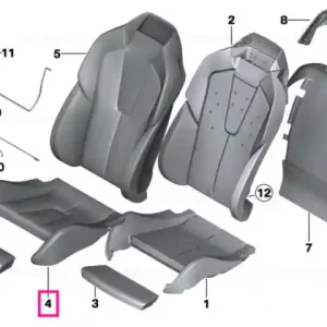 Husă scaun confort piele, dreapta, LKSW,X3SW SCHW - BMW Cumpără online