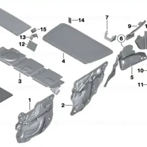Preț redus Sound insulation, side frame, rear left - BMW - Mini