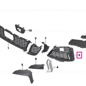 Retur ușor Grille, air inlet, open, left MPA - BMW