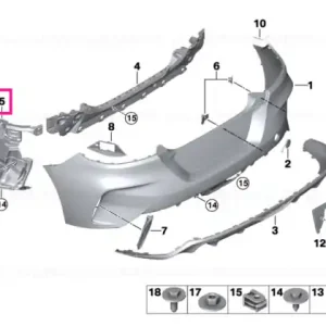 Guide for bumper, side, right - BMW Ofertă