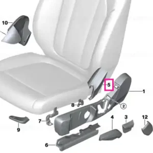 Vezi acum Capac trim scaun exterior dreapta SCHWARZ - BMW
