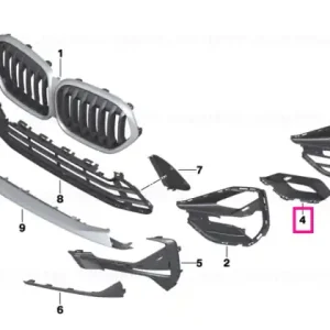 Adapter, air duct, left AKMK - BMW Ieftin