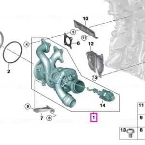 Turbocompresor evacuare - BMW Seria 5 G30 G31, Seria 6 G32, Seria 7 G11 G12, Seria 8 G14 G15 G16, X5 G05 G18, X6 G06, X7 G07 Preț mic