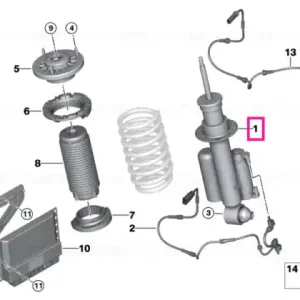 Spring strut rear left VDC - BMW Retur gratuit