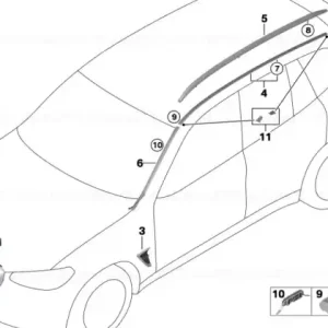 Retur gratuit Grille, front, right M - BMW
