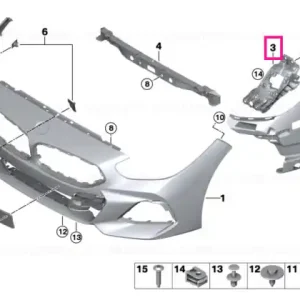 Bumper mounting front left - BMW Noutate