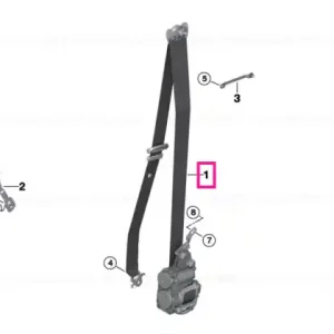 Upper seat belt REMA 1st seat row, left SCHWARZ - BMW Vezi acum