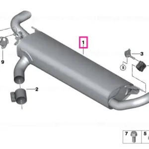 Cumpără online Rear silencer with exhaust flap - BMW