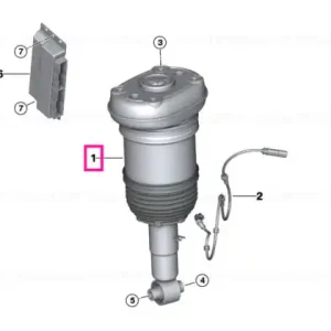 Air spring strut, rear left VDC - BMW Ofertă exclusivă